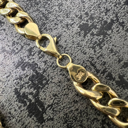 Gouden cuban link ketting 14 karaats 65 cm 7,4 mm