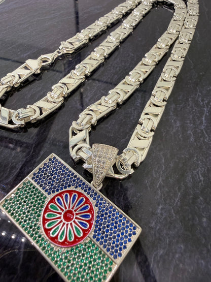 925 zilveren Valentino ketting met Sinti hanger