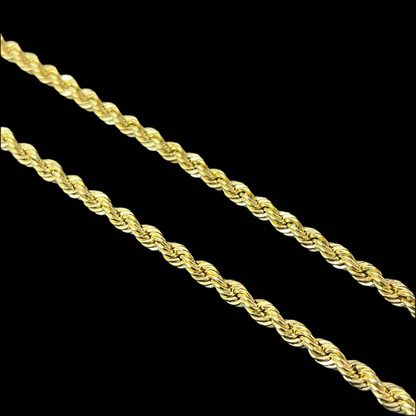 14 karaat gouden rope ketting schakel 70 cm 4,45 mm