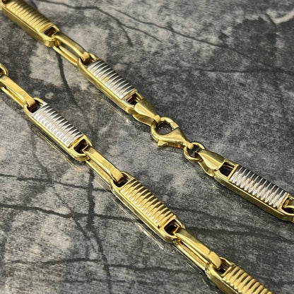 14 karaat gouden ketting prachtige schakel 65 cm