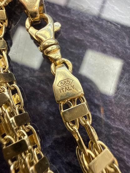 Prachtige 14 karaats gouden Magnum ketting met Ronaldo shirt 7 hanger
