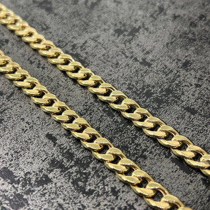 Gouden cuban link ketting 14 karaats 65 cm 7,4 mm