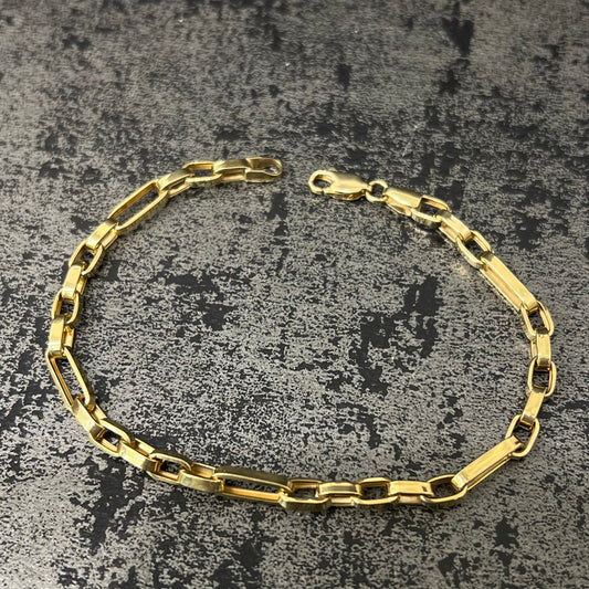 14 karaat gouden armband, 4 mm, 19 cm