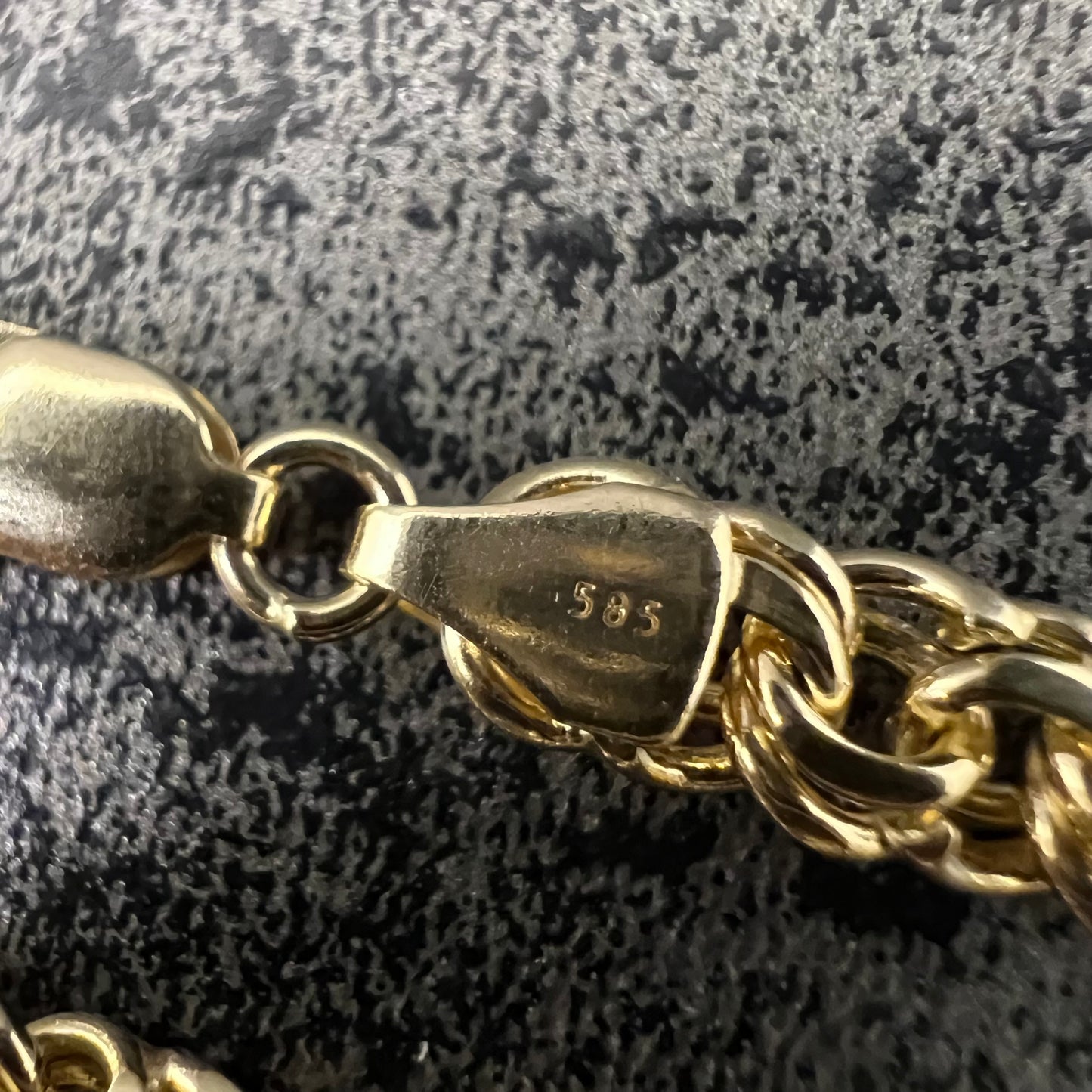 14 karaat gouden ketting massief schakel