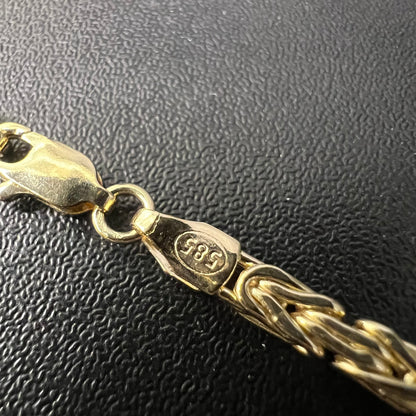 14 karaat gouden koningsketting massieve schakel