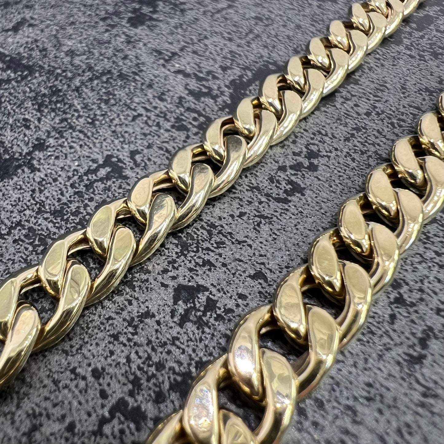 Gouden cuban link ketting 14 karaats 65 cm 7,4 mm