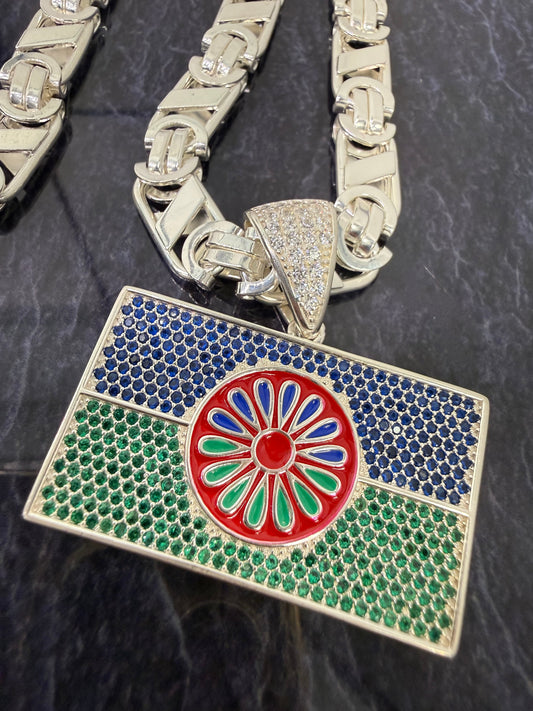 925 zilveren Valentino ketting met Sinti hanger