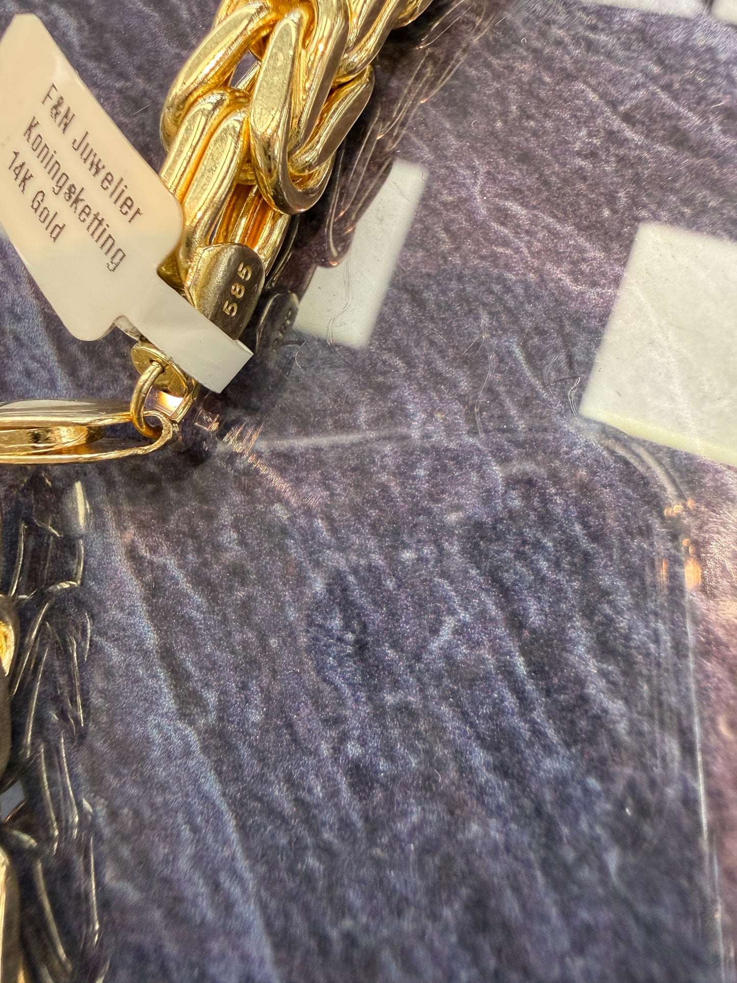 Prachtige brede koningsketting met unieke panter hanger