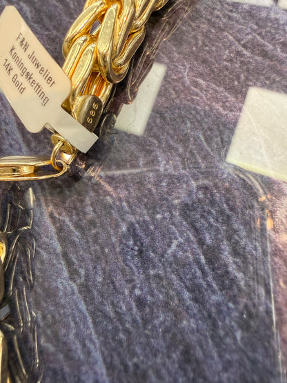 Prachtige brede koningsketting met unieke panter hanger