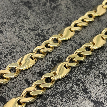 14 karaat gouden Cuban ketting 9,7 mm 65 cm