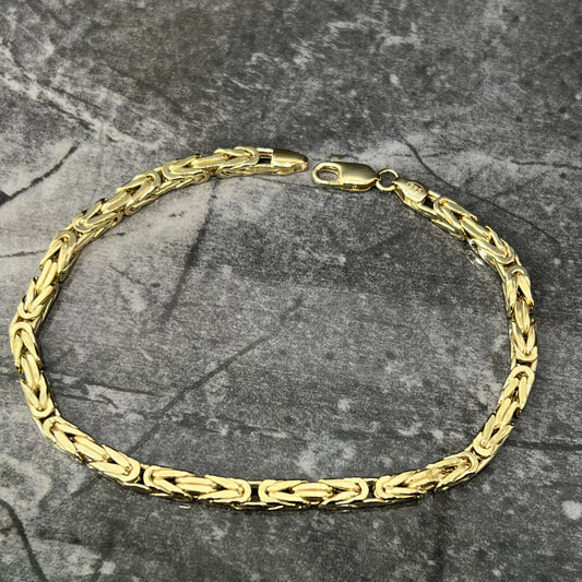 14 karaat gouden armband koningsschakel