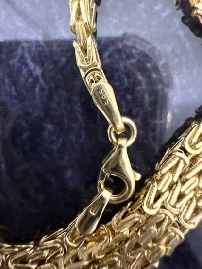Prachtige 14 karaats gouden koningsketting