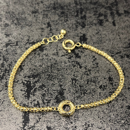14 karaat gouden armband, prachtig model, 20 cm