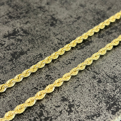 14 karaat gouden rope ketting schakel 70 cm 4,45 mm