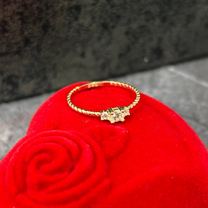 Gouden ring prachtig solitaire model