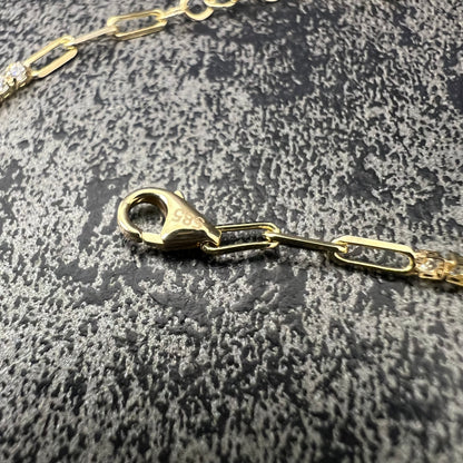 Gouden tennisarmband prachtig model