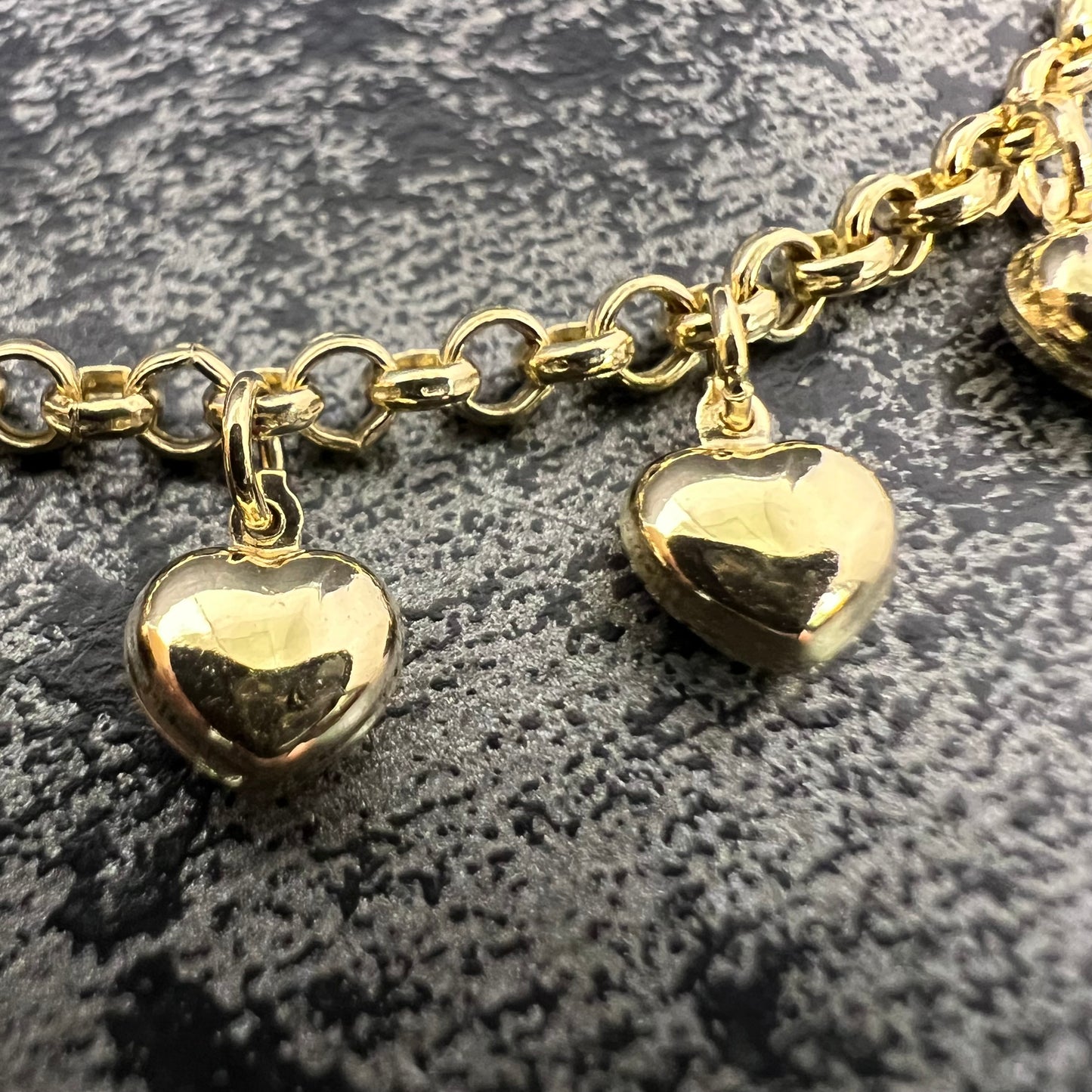 14 karaats gouden armband prachtig hart model 19 cm