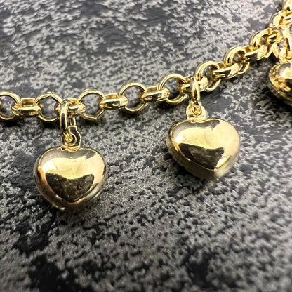 14 karaats gouden armband prachtig hart model 19 cm