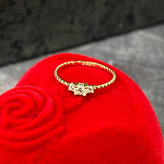 Gouden ring prachtig solitaire model