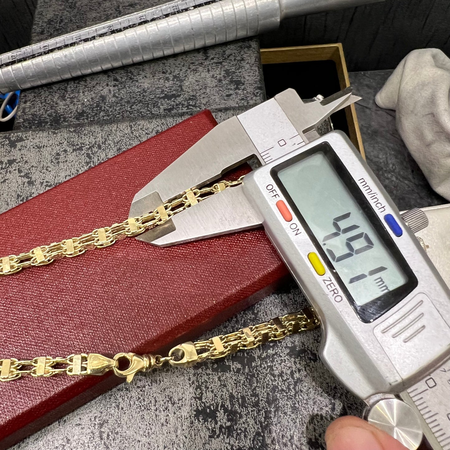 14 karaat gouden magnum ketting massief schakel 4,91 mm 70 cm