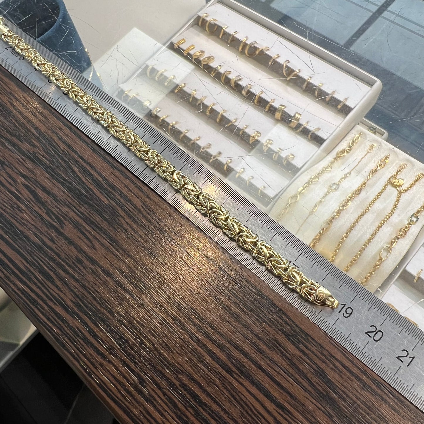 Prachtig 14 karaat gouden armband uniek schakel