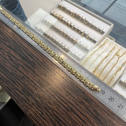 Prachtig 14 karaat gouden armband uniek schakel