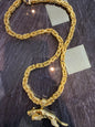 Prachtige brede koningsketting met unieke panter hanger