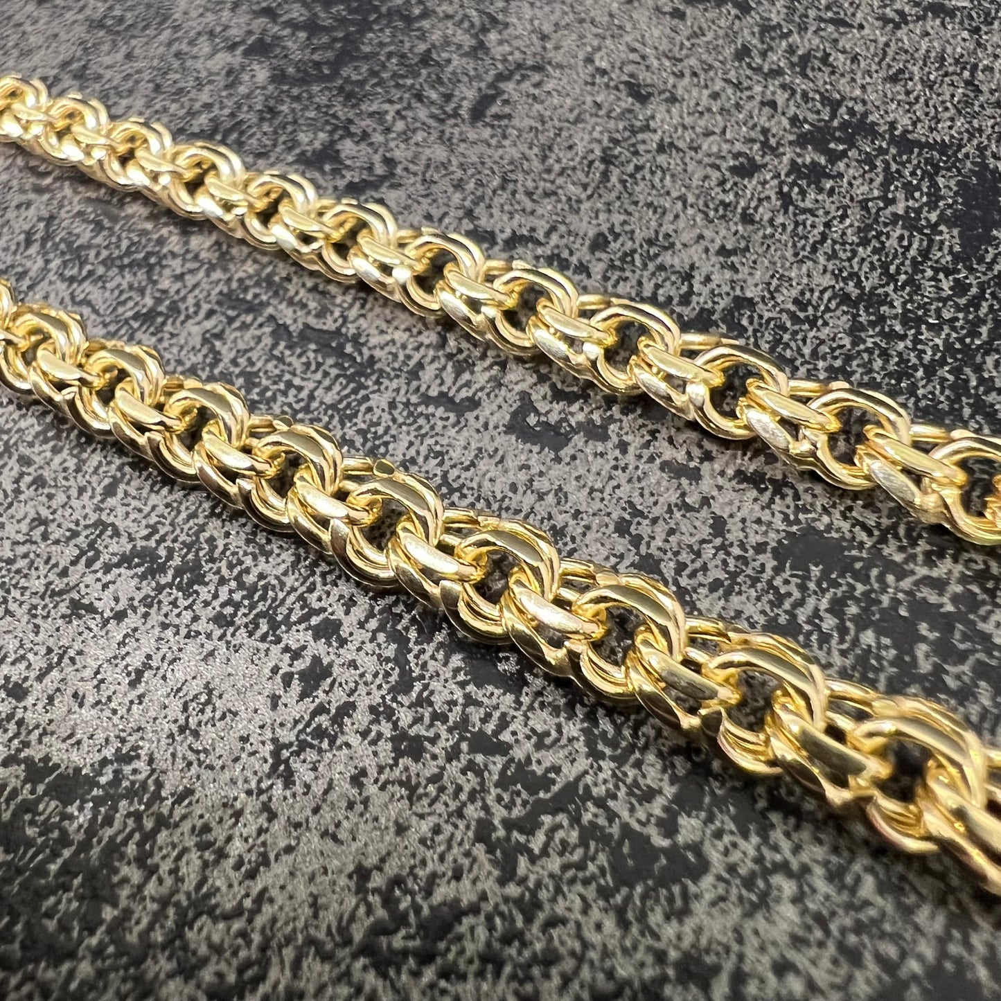 14 karaat gouden ketting massief schakel