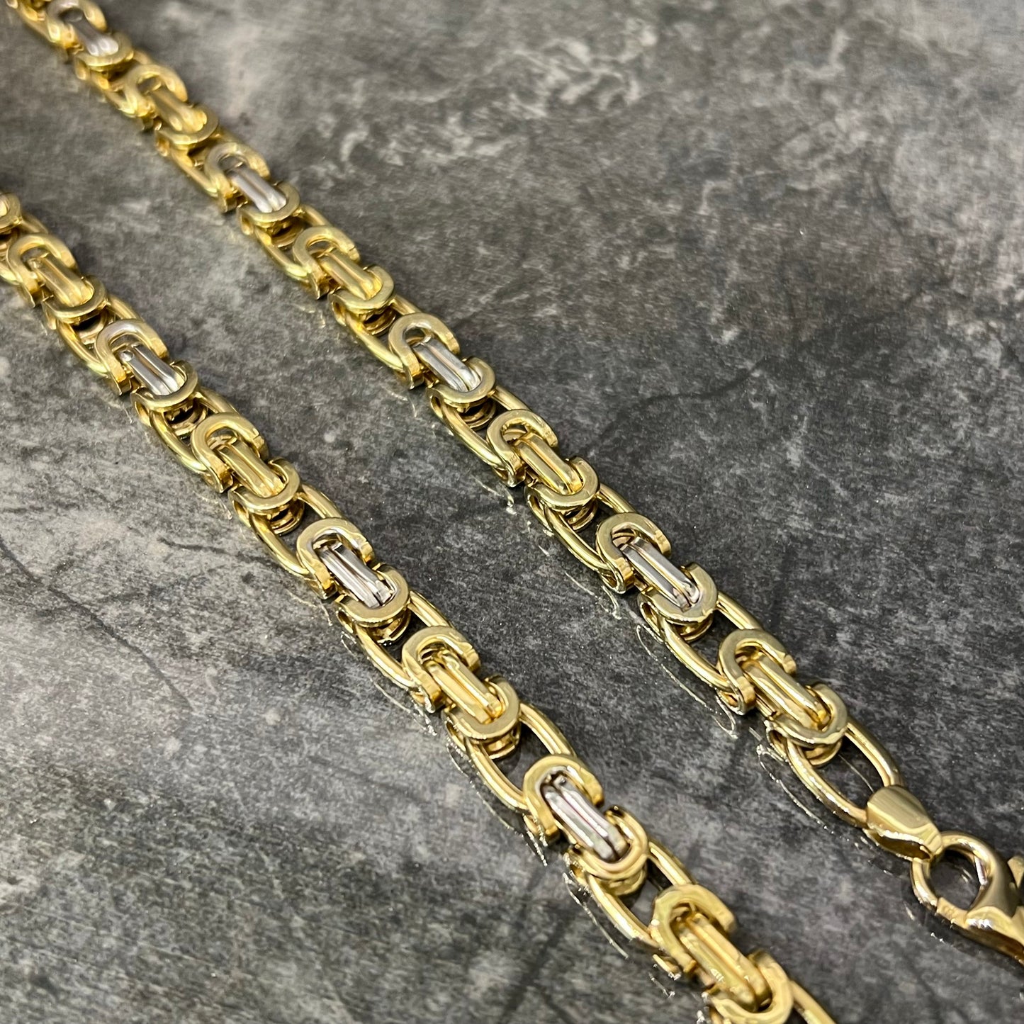 14 karaat gouden koningsketting plat