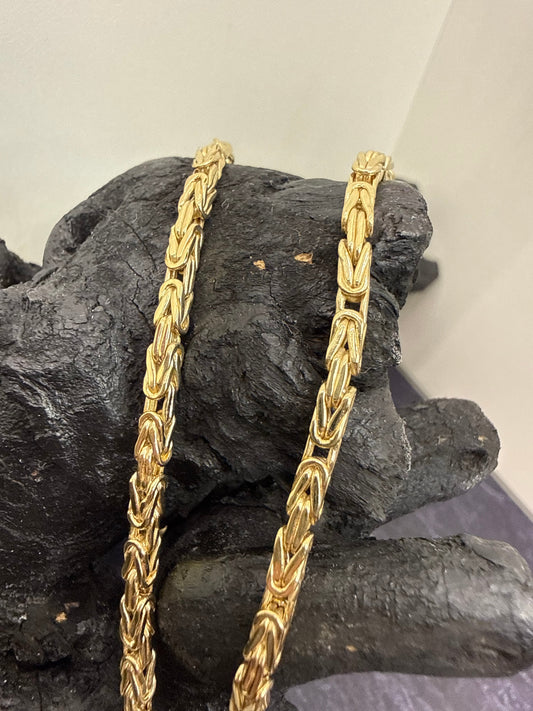 Prachtige 14 karaats gouden koningsketting
