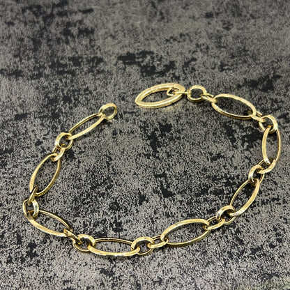 14 karaat gouden armband prachtig schakel 7,4 mm 20 cm