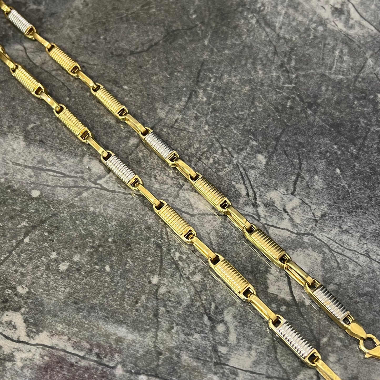 14 karaat gouden ketting prachtige schakel 65 cm