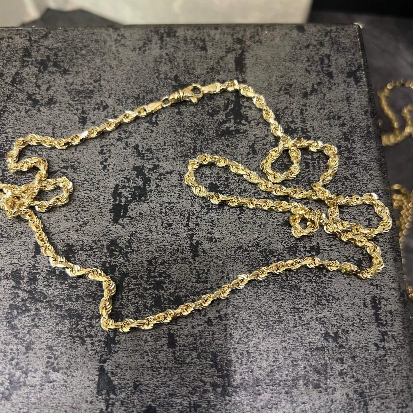 14 karaat gouden rope ketting massief schakel 3,50 mm 65 mm