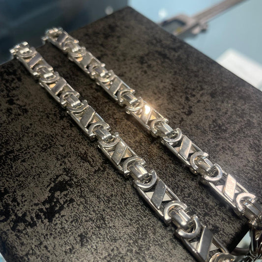 Zilveren ketting Valentino schakel