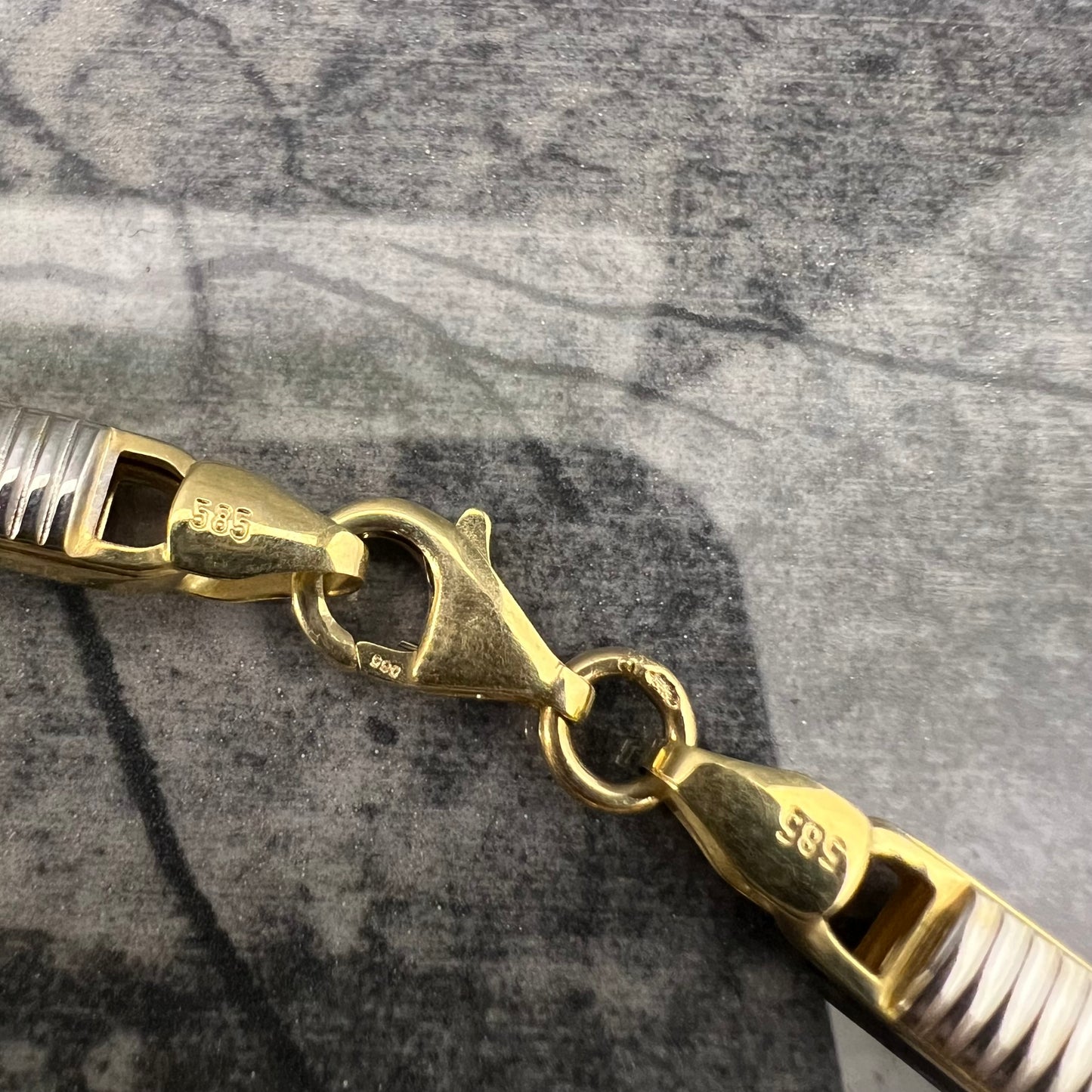 14 karaat gouden ketting prachtige schakel 65 cm