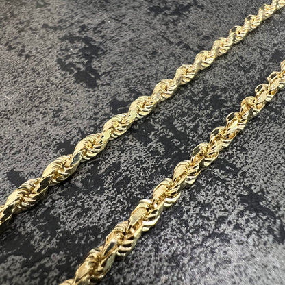 14 karaat gouden rope ketting massief schakel 3,50 mm 65 mm