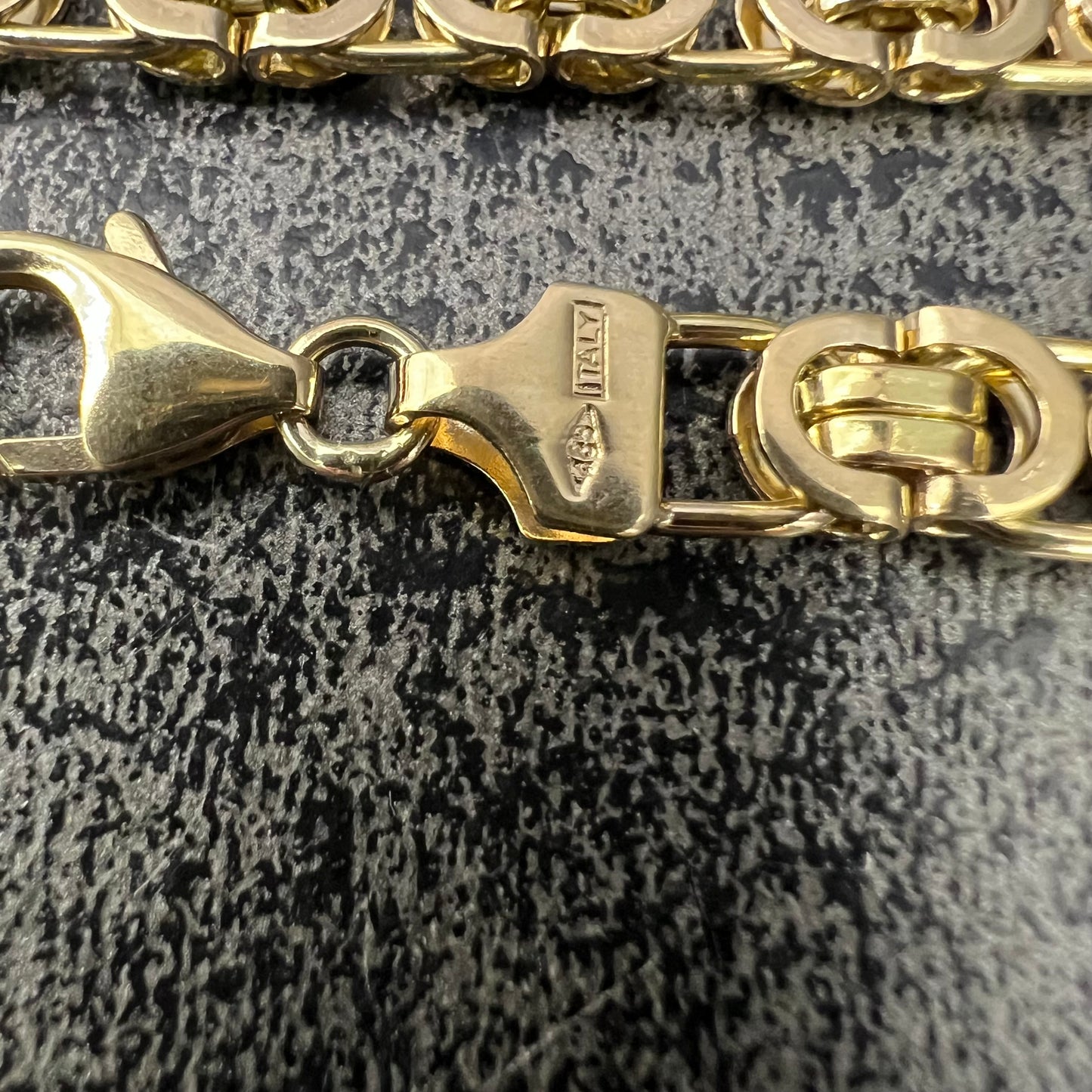 14 karaat gouden platte koningsketting