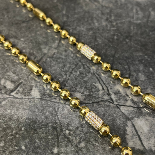 14 karaat gouden kralen ketting
