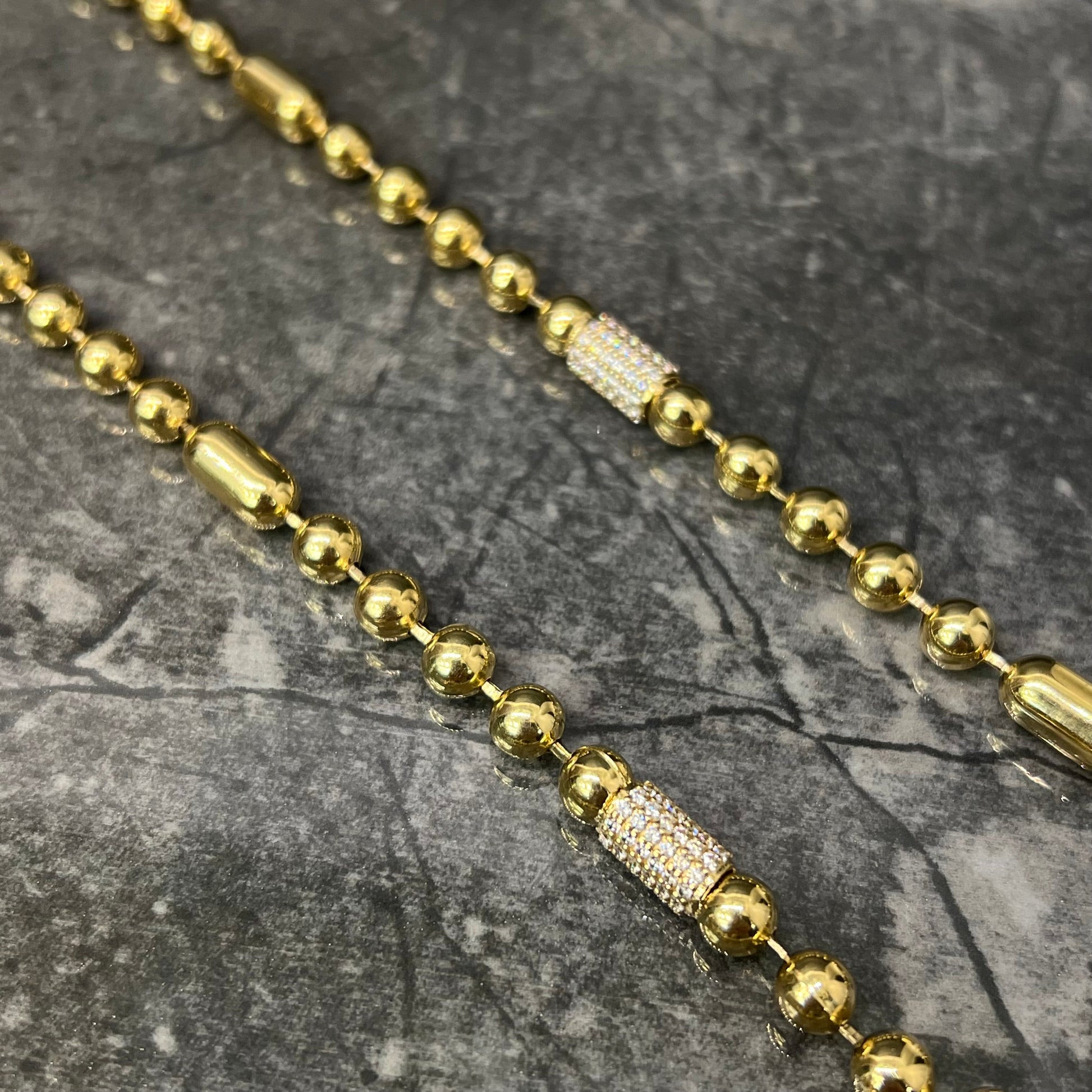 14 karaat gouden kralen ketting