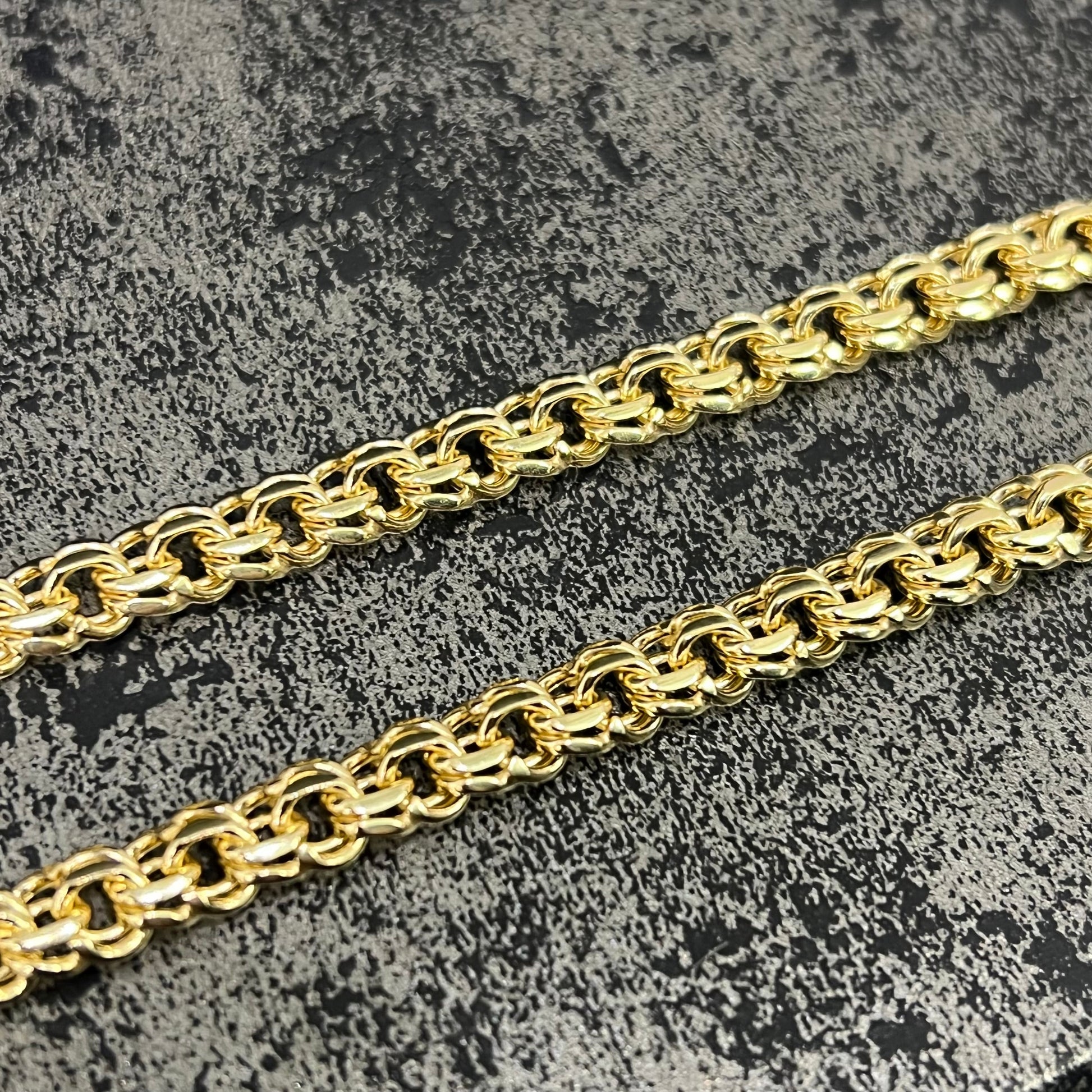 14 karaat gouden ketting massief schakel
