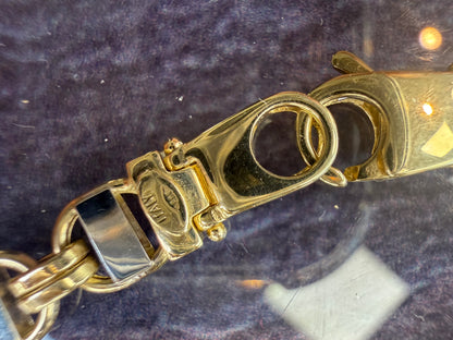 14 Karaat Kingsley Ketting Geel- en Witgoud met Leeuw Hanger