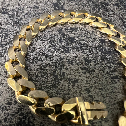 14 karaat gouden armband cuban schakel