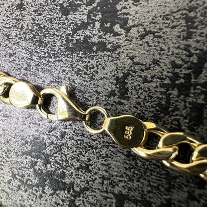 14 karaats gouden figaro schakel ketting prachtig model 5,76 mm 60 cm