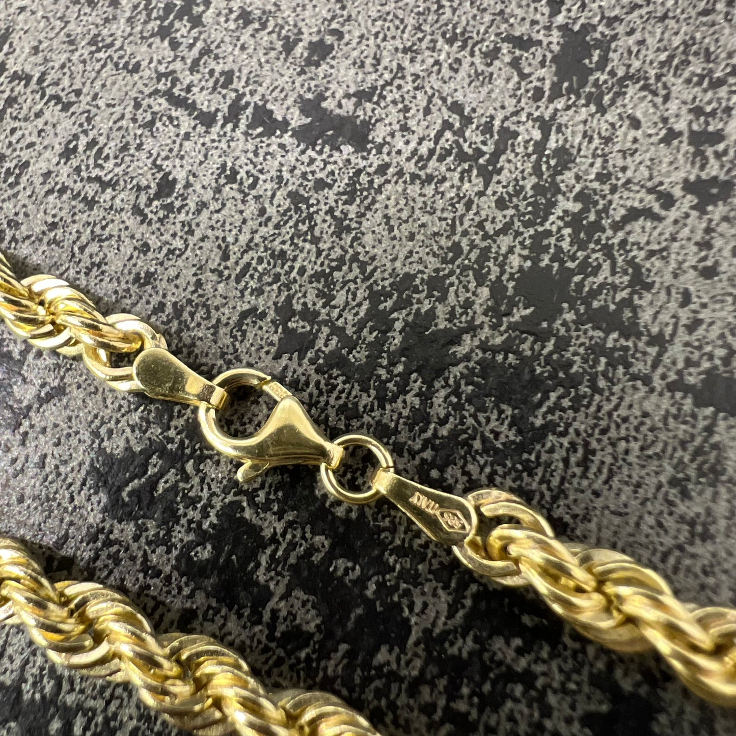 14 karaat gouden rope ketting schakel 70 cm 4,45 mm