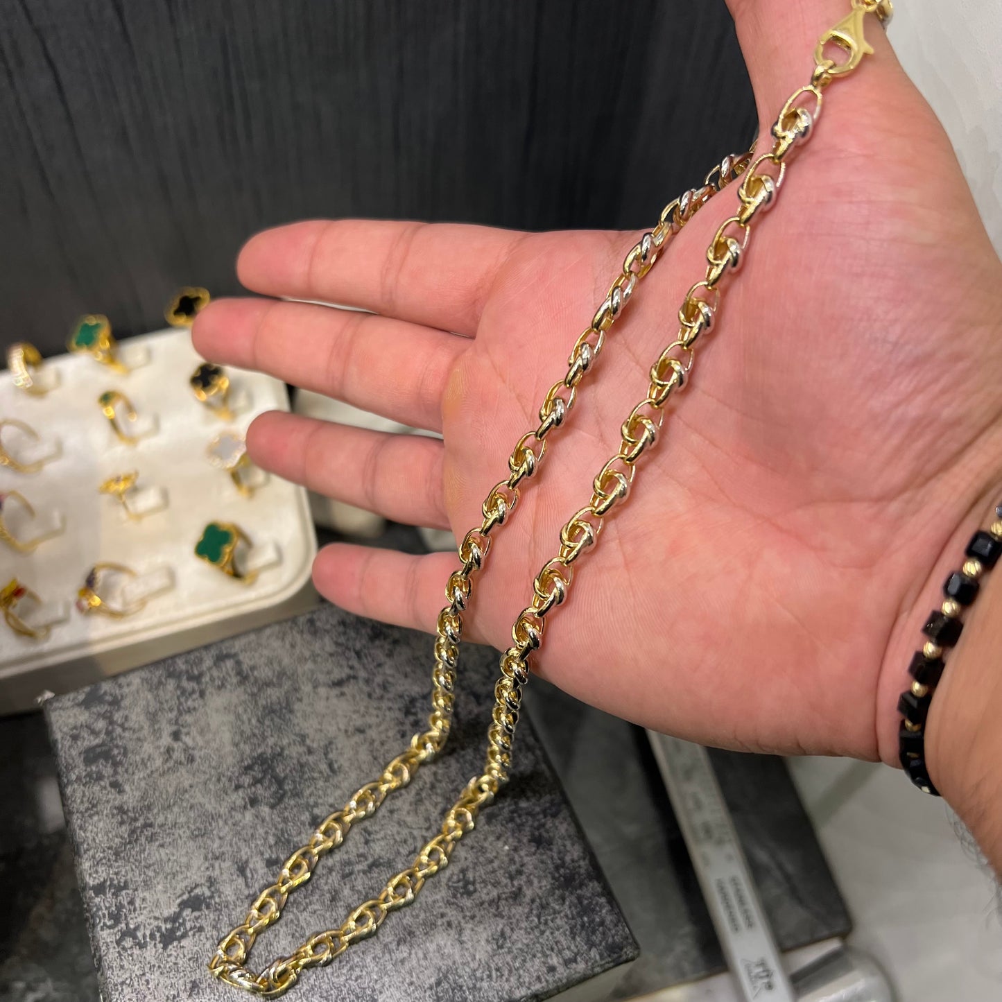 14 karaat gouden ketting prachtig schakel