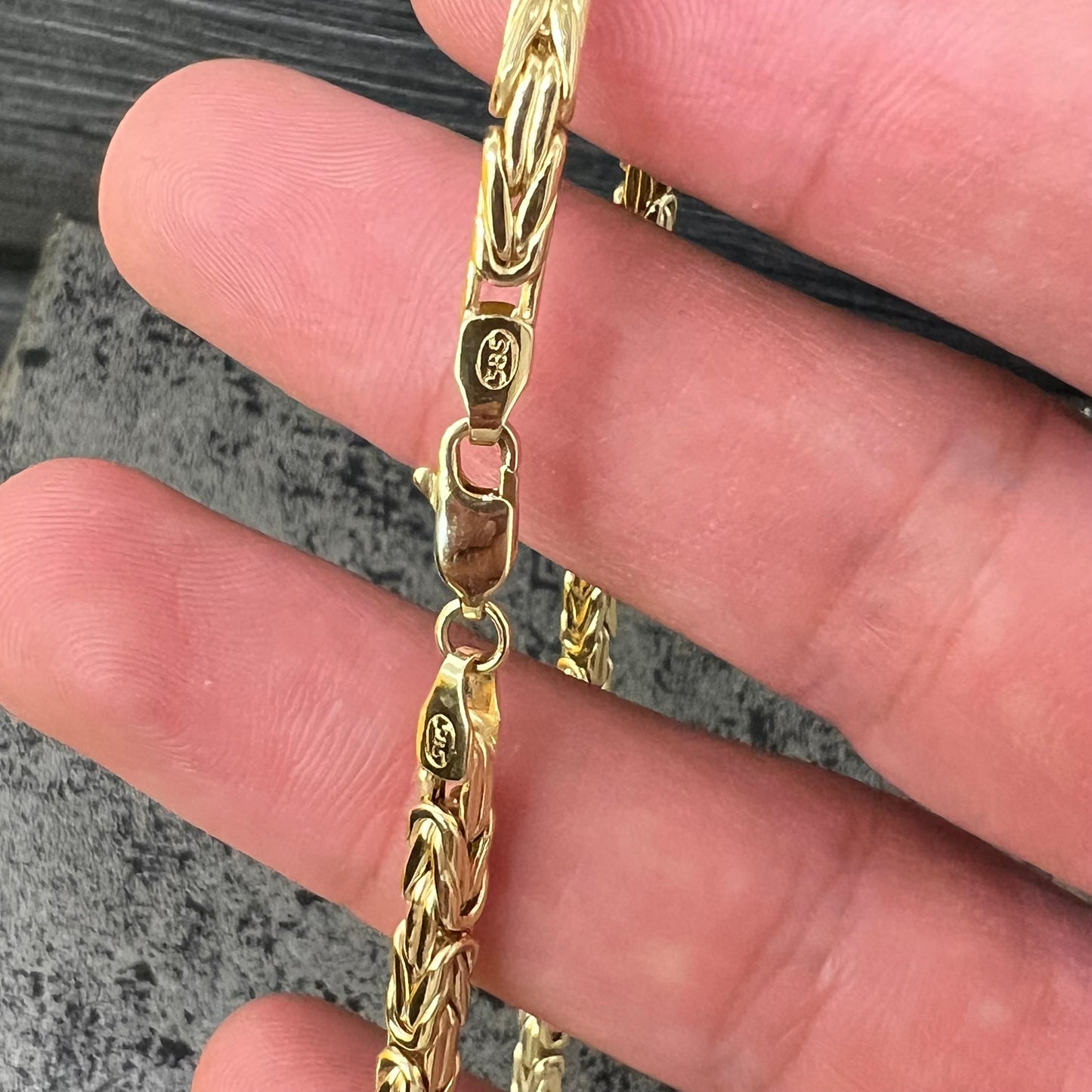 14 karaats gouden koningsketting 3,6 mm 60 cm