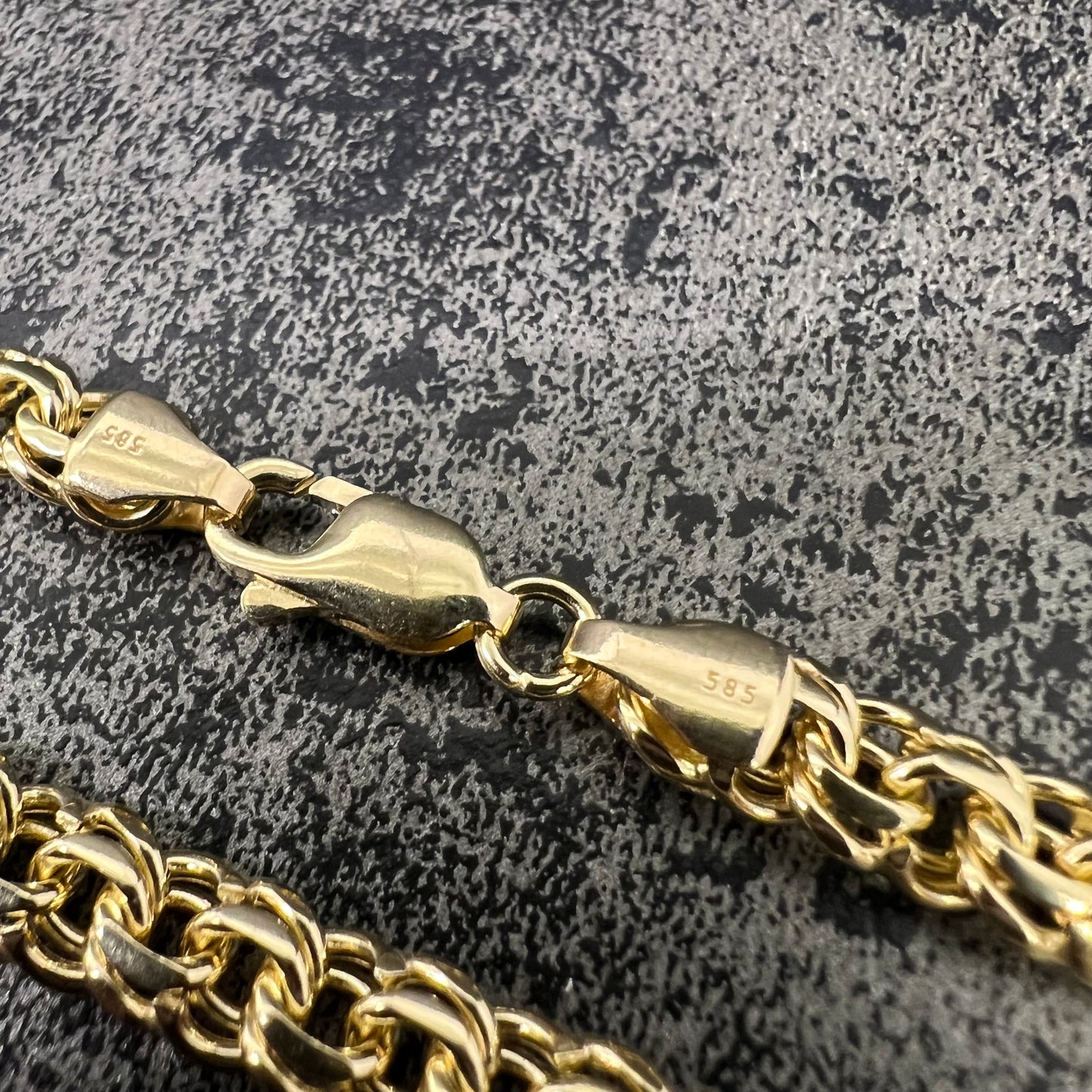 14 karaat gouden ketting massief schakel